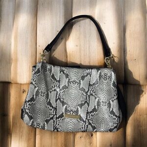 Snakeskin Patterned Shoulder Bag